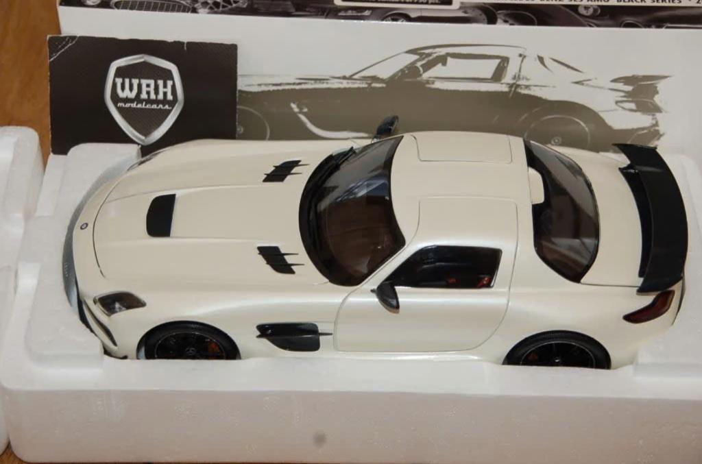 MERCEDES SLS AMG BLACK SERIES white Minichamps 1:18 WRH, Verzenden, Zo goed als nieuw, Auto, MiniChamps