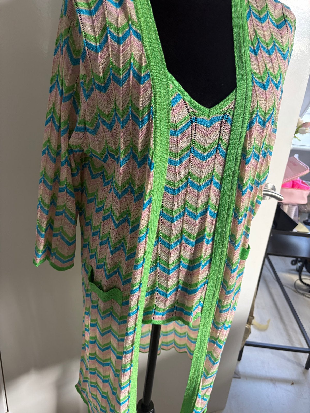 2-delige Moocci set: top en vest in zigzagpatroon, Ophalen of Verzenden, Nieuw, Maat 38/40 (M)