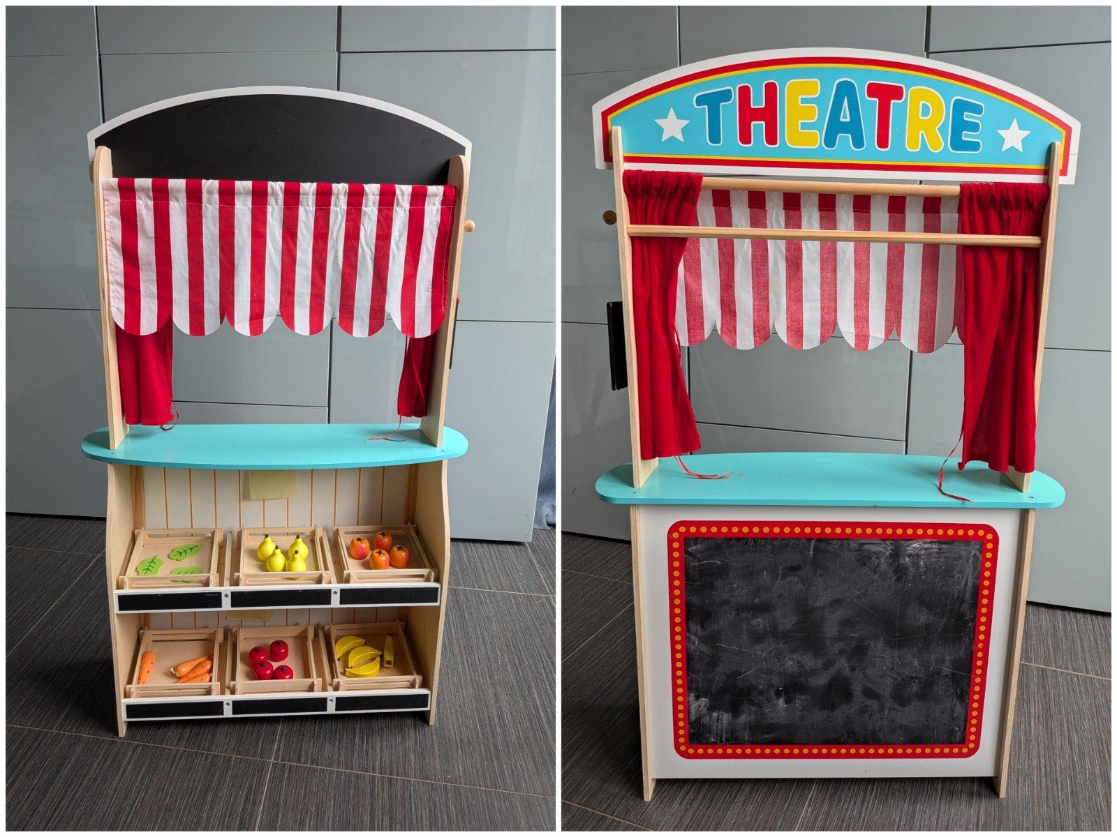 2 in 1 winkel en theater met krijtborden, Ophalen, Jongen of Meisje