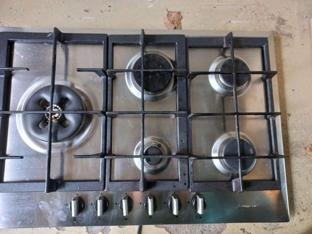 Baumatic Gasfornuis P67SS-BX met alle benodigdheden: e45, Witgoed en Apparatuur, Ophalen, Minder dan 85 cm, 60 cm of meer, Zo goed als nieuw