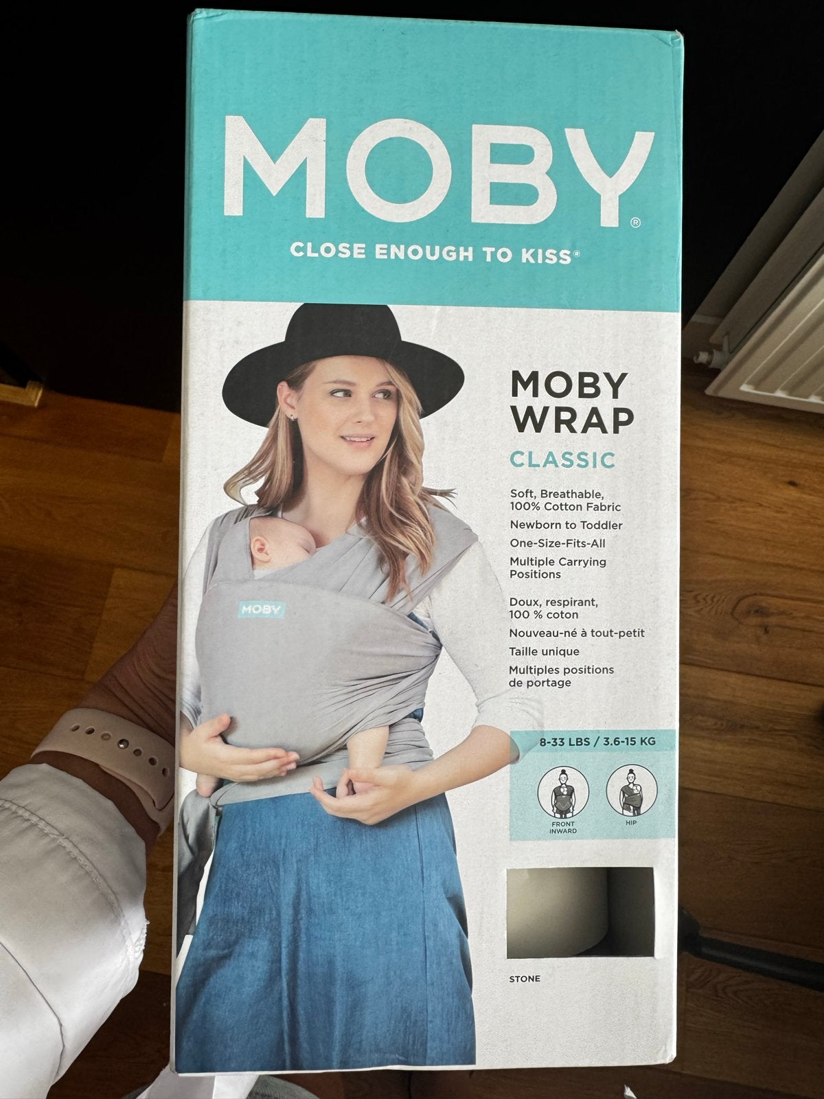 Moby Wrap Classic Draagdoek - 100% Katoen, 3.6-15 kg, Kinderen en Baby's, Babydragers en Draagdoeken, Overige merken, Draagdoek