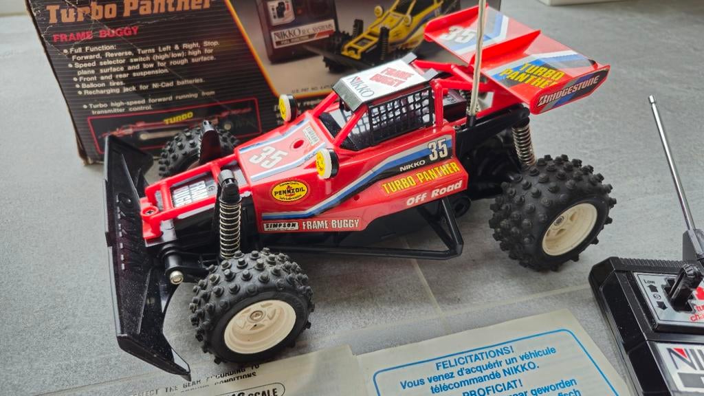 Nikko Turbo Panther RC auto rood, Elektro, Gebruikt, Auto offroad, Ophalen of Verzenden