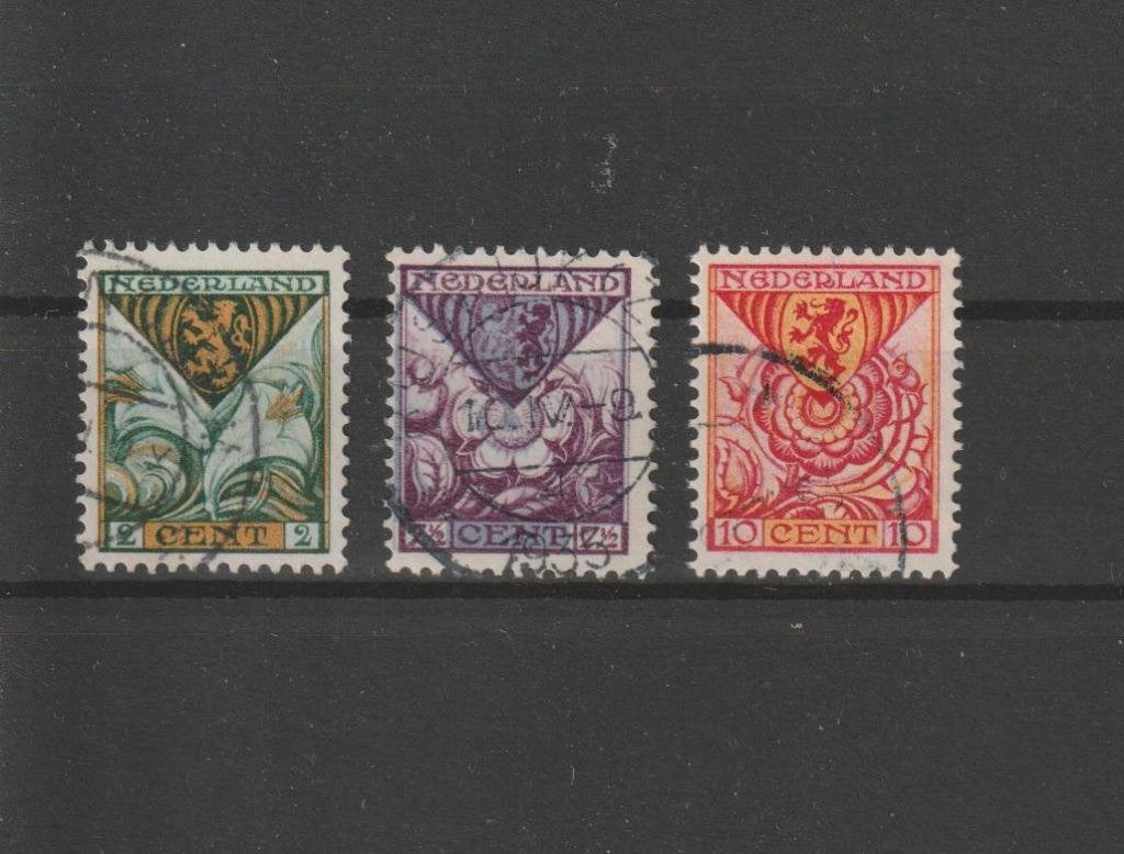 Nederland 1925, NVPH 166 t/m 168, Gestempeld., Ophalen of Verzenden, T/m 1940, Gestempeld