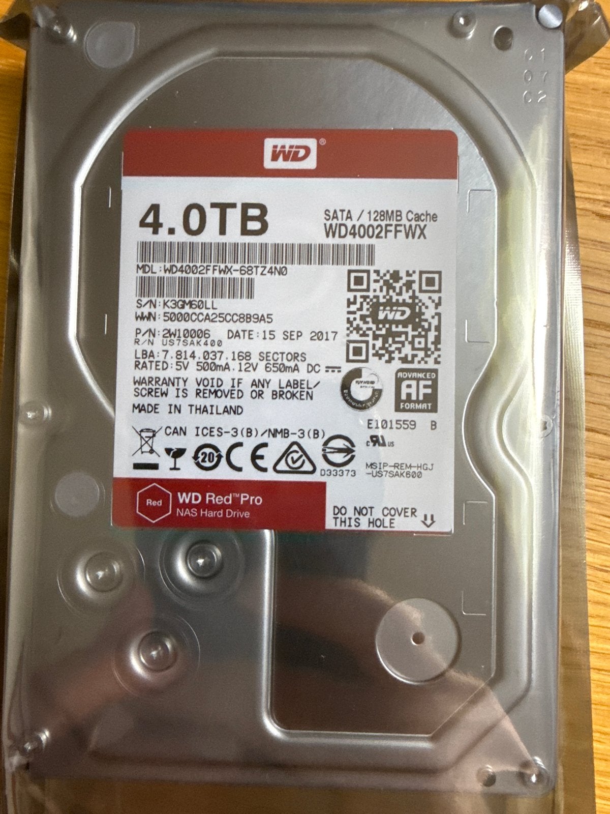 WD Red Pro 4TB Harde Schijven (3x) - met testrapport, Computers en Software, Harde schijven, Intern, Gebruikt, Server, Info@wd.com