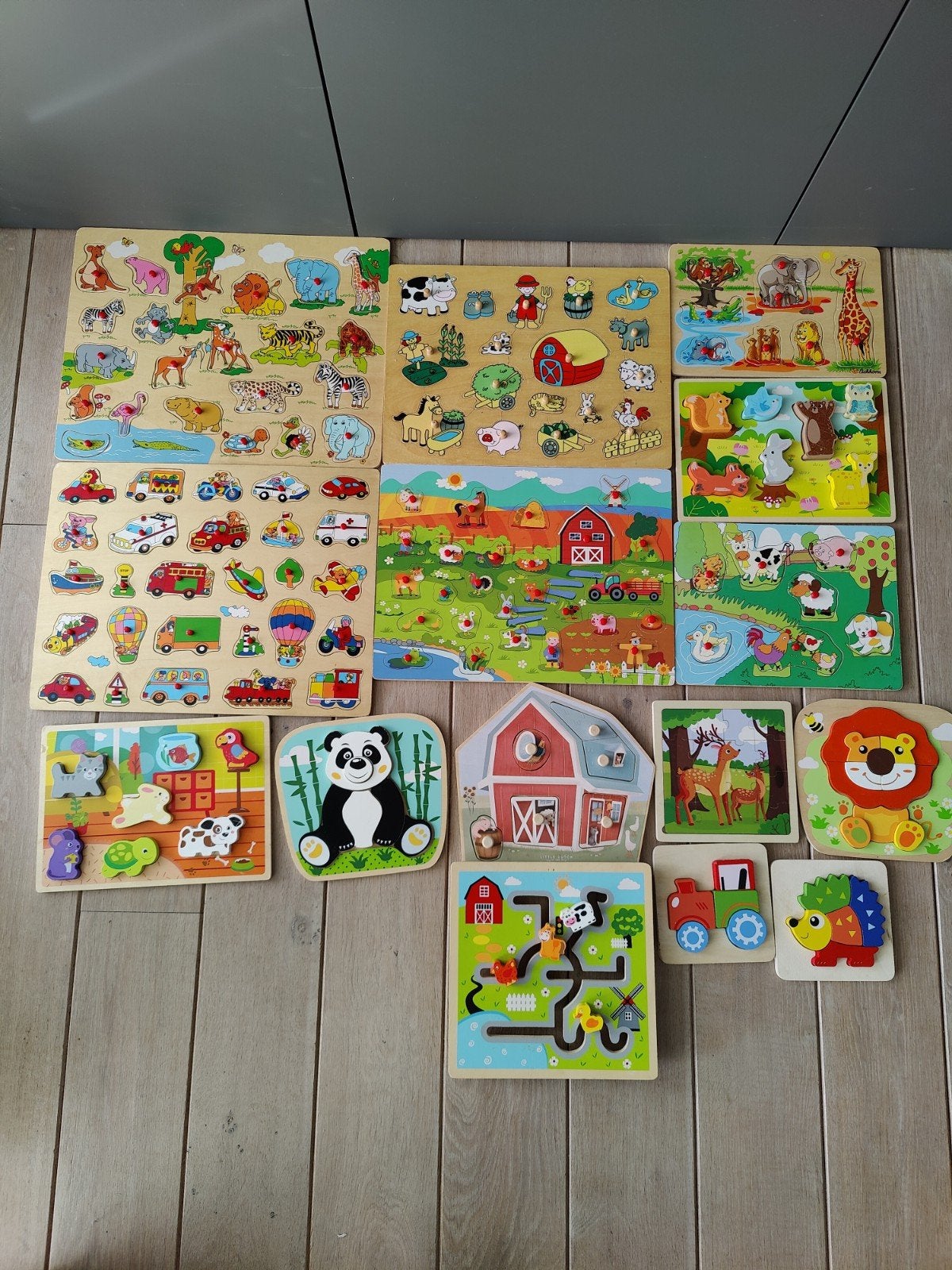 15 Houten Puzzels - Compleet en in Goede Staat, Gebruikt, Verzenden, Van hout, Minder dan 10 stukjes