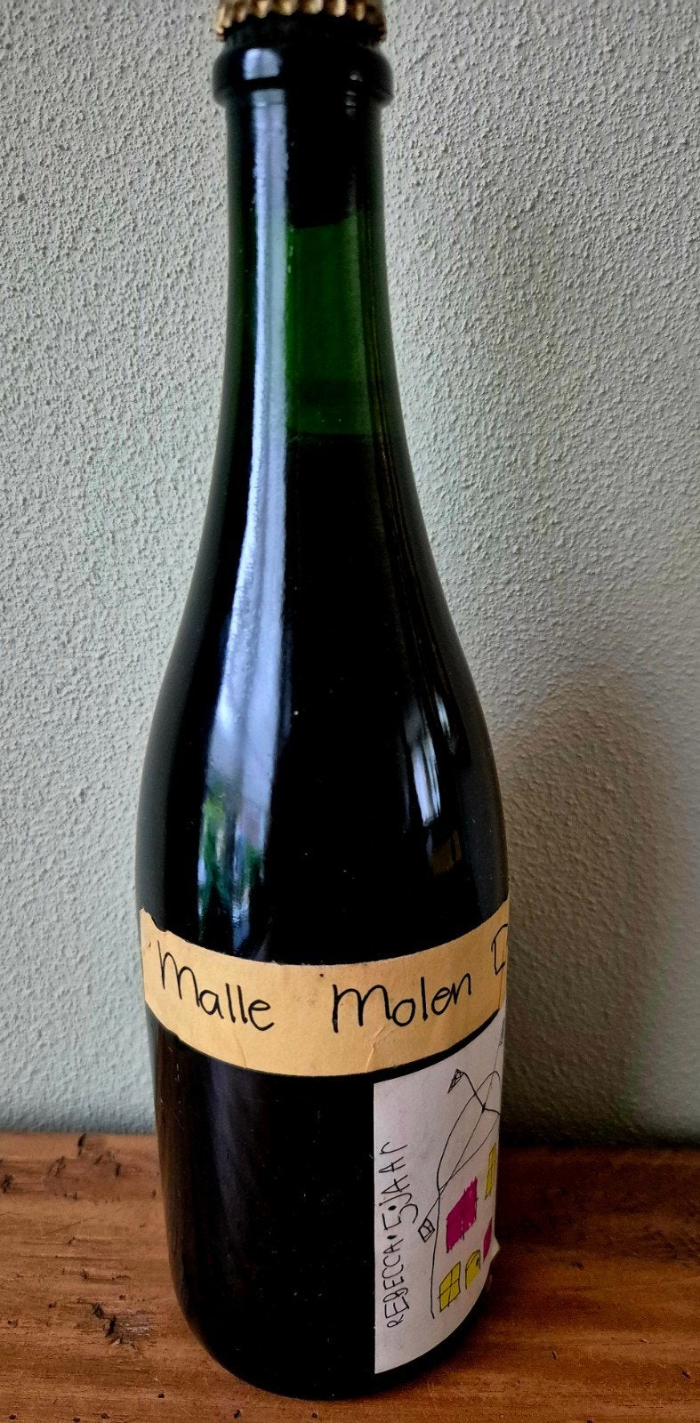 Uniek Malle Molen dubbel bier exemplaar 9,5% hobby brouwer, Verzamelen, Ophalen of Verzenden, Zo goed als nieuw, Overige merken