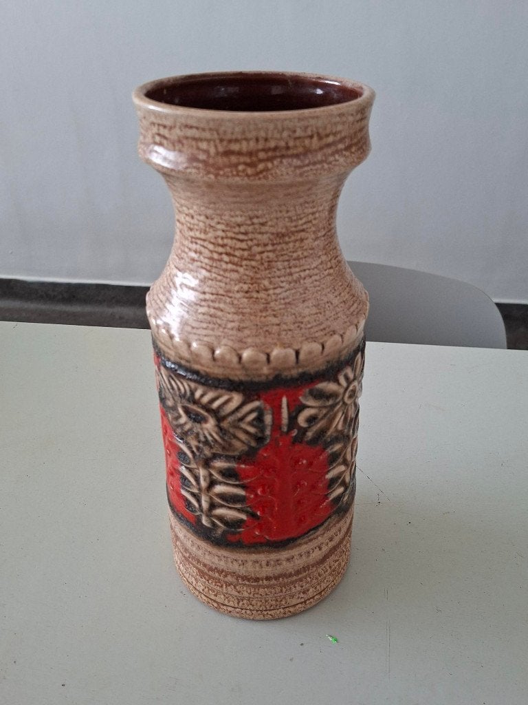 Vintage West Germany vaas jaren 60/70 – Fat Lava stijl, Ophalen of Verzenden