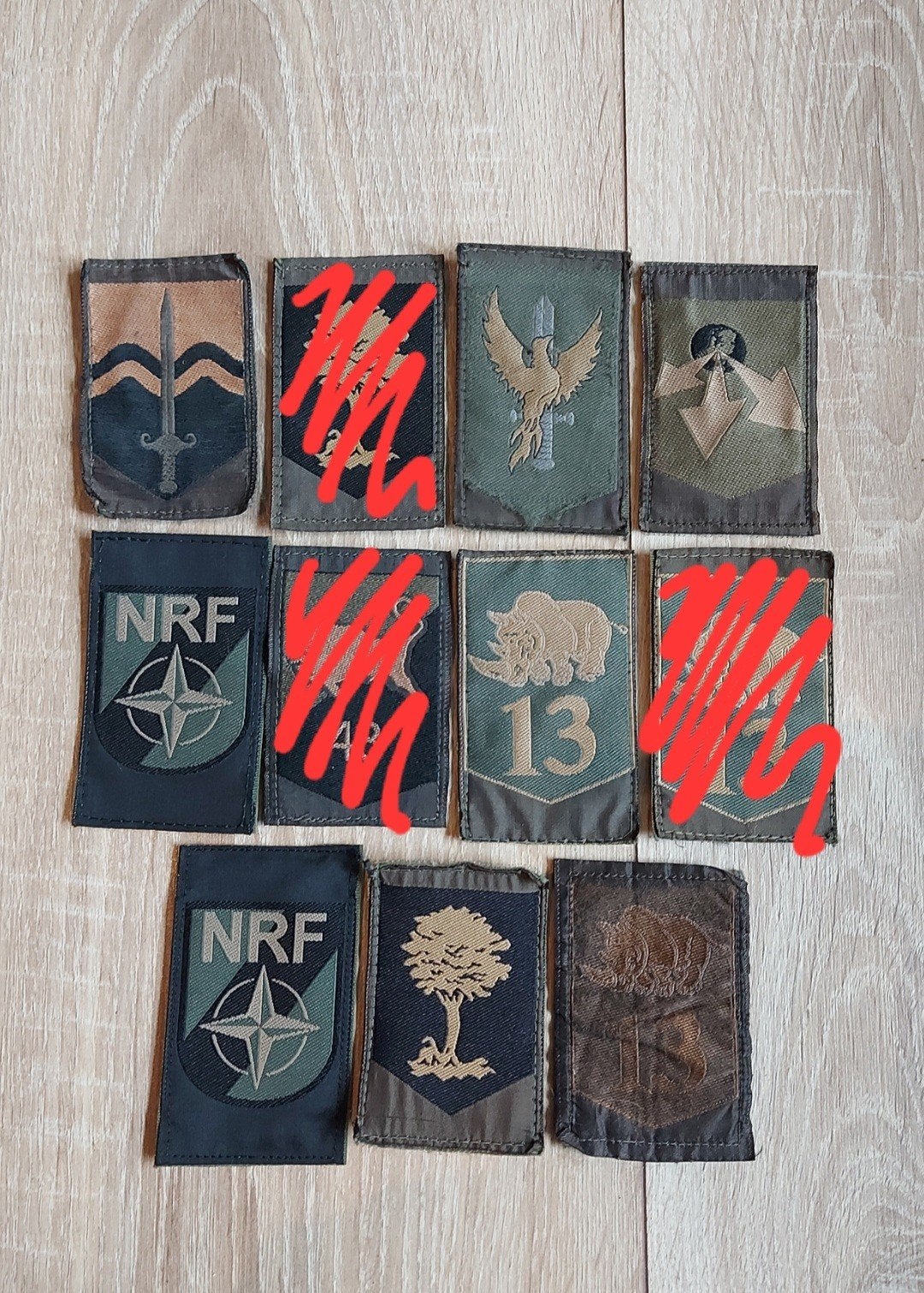 Diverse mouwemblemen landmacht, Ophalen of Verzenden, Landmacht, Nederland, Embleem of Badge