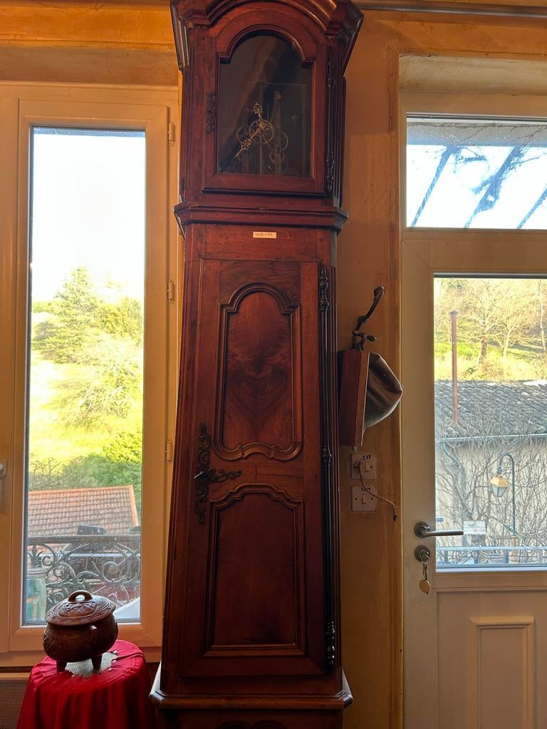 Antieke Louis XV Notenhouten Staande Klok, eind 18e eeuw, Antiek en Kunst, Antiek | Klokken, Ophalen of Verzenden