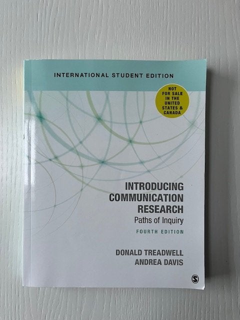 Introducing Communication Research 4th edition, Ophalen of Verzenden, Beta, Zo goed als nieuw, WO