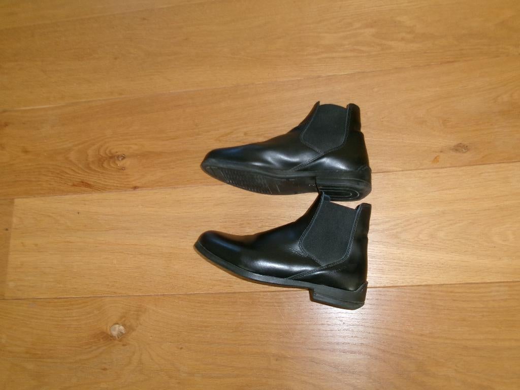 korte Paardrijlaarzen maat 39 leer zwart Jodhpurs, Dieren en Toebehoren, Paardrijkleding, Ophalen of Verzenden, Zo goed als nieuw