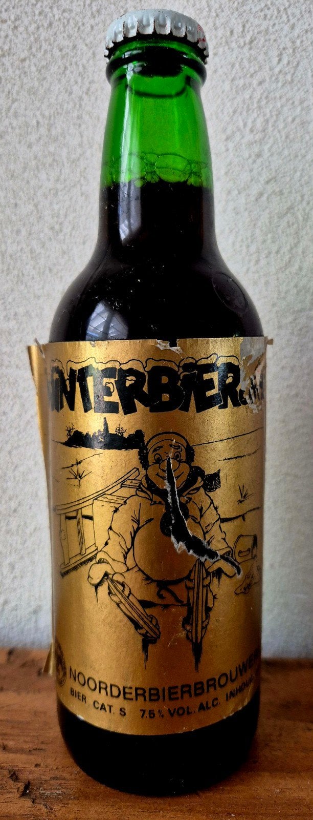 1986 fles Winter bier 7,5% Noorderbierbrouwerij ALKMAAR ., Ophalen of Verzenden, Zo goed als nieuw, Flesje(s), Overige merken
