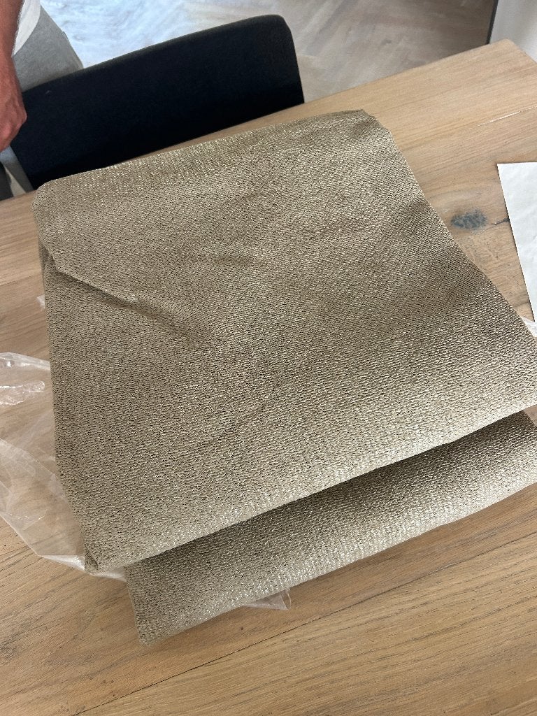 schaduwdoek taupe 2,5x4m - NIEUW - incl bevestigingshaken, Ophalen of Verzenden, Nieuw