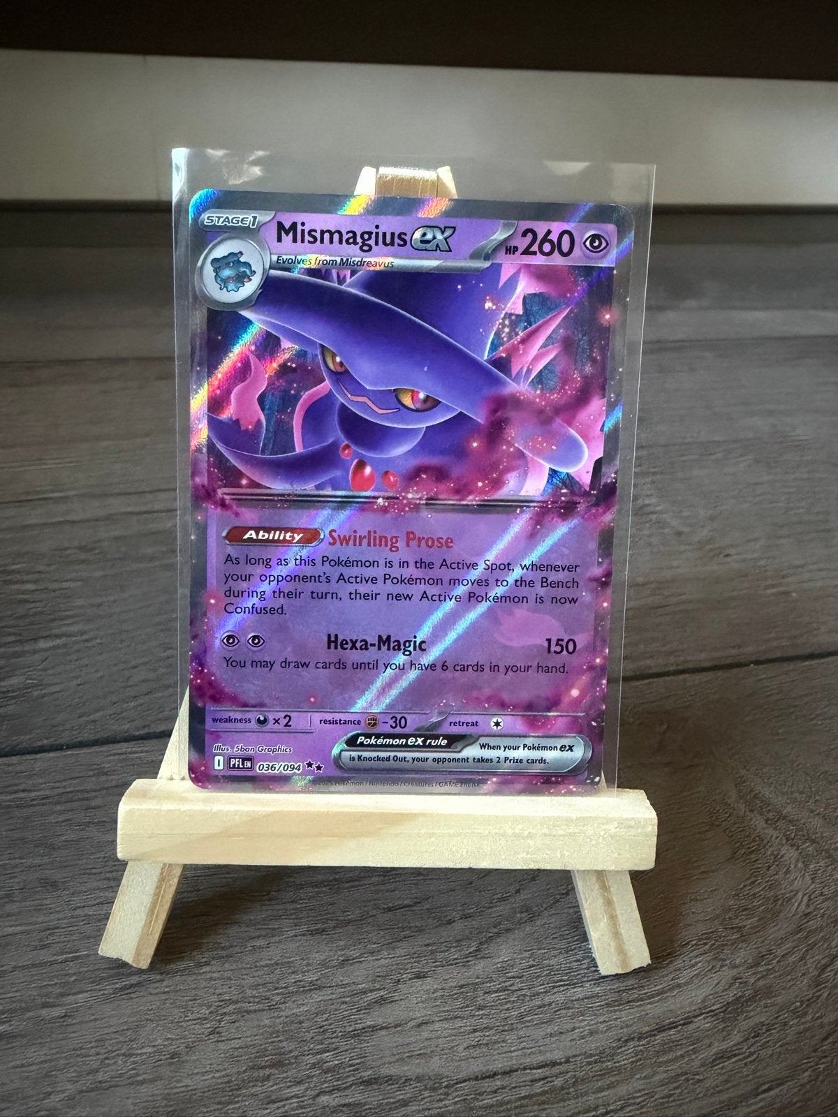 Mismagius Ex 036/094 Phantasmal Flames, Ophalen of Verzenden, Nieuw, Losse kaart, Foil