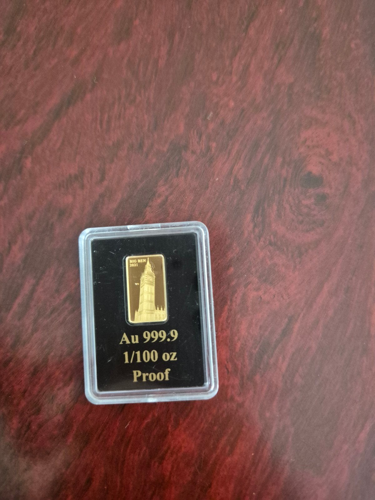 0.999 goudbaar 1/100 ounce Fiji 2021 Londen Big Ben, Ophalen of Verzenden, Goud