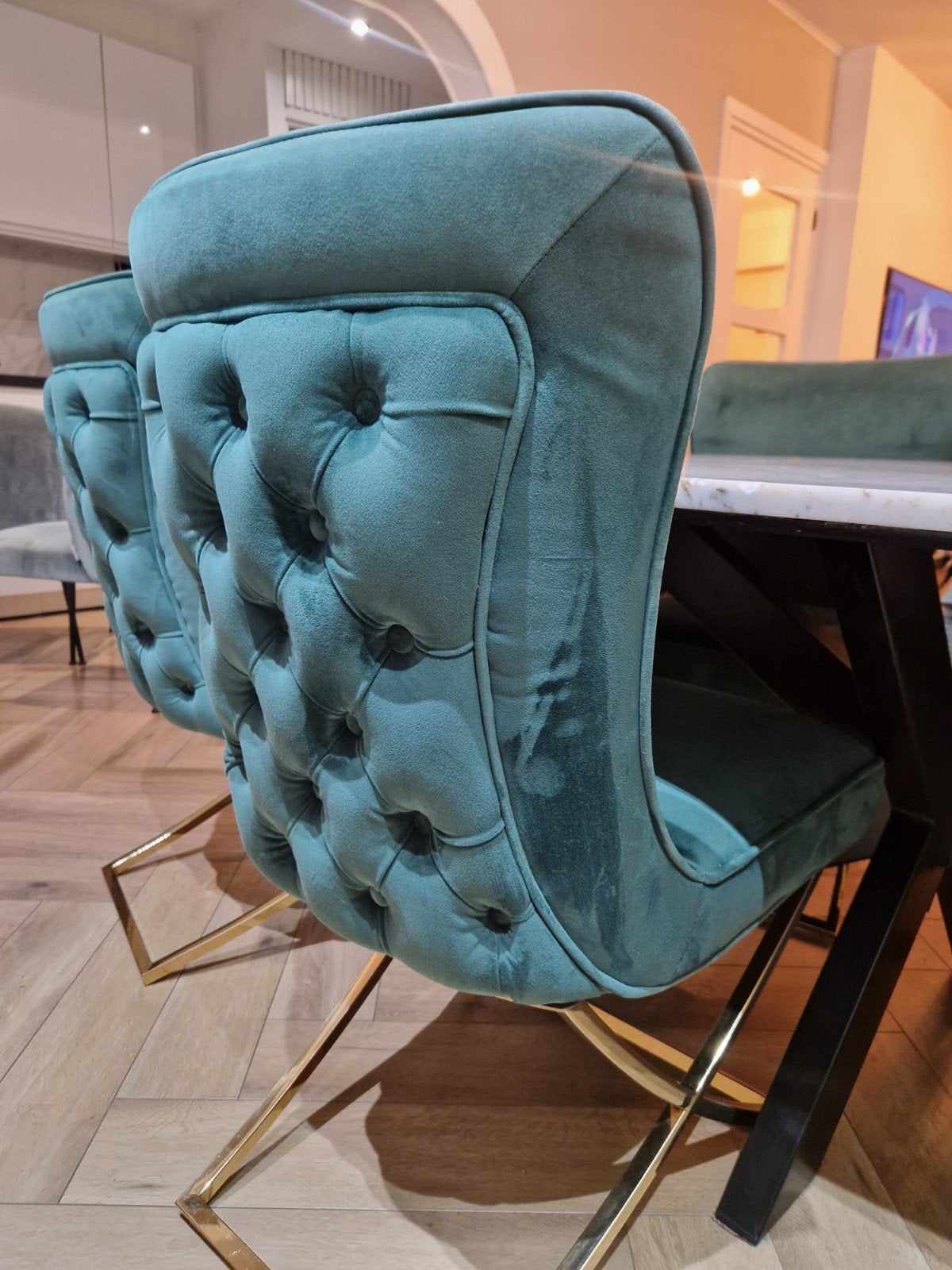 Richmond stoelen groen, Twee, Overige kleuren, Ophalen of Verzenden, Zo goed als nieuw
