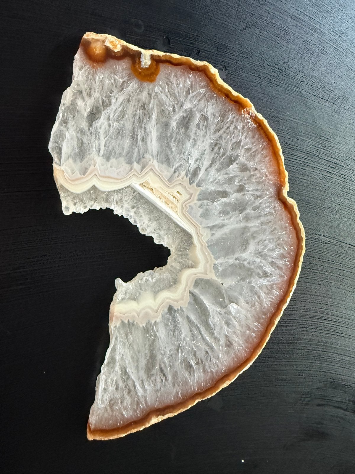 Prachtige natuurlijke agaatschijf - decoratief mineraal, Ophalen of Verzenden, Mineraal