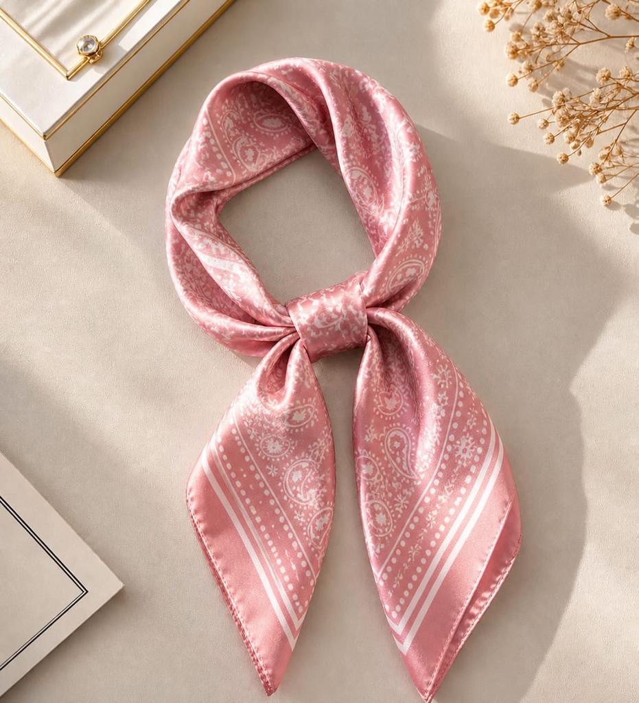 Nieuwe Roze satijn Sjaal met Paisley Patroon, Ophalen of Verzenden, Nieuw, Sjaal