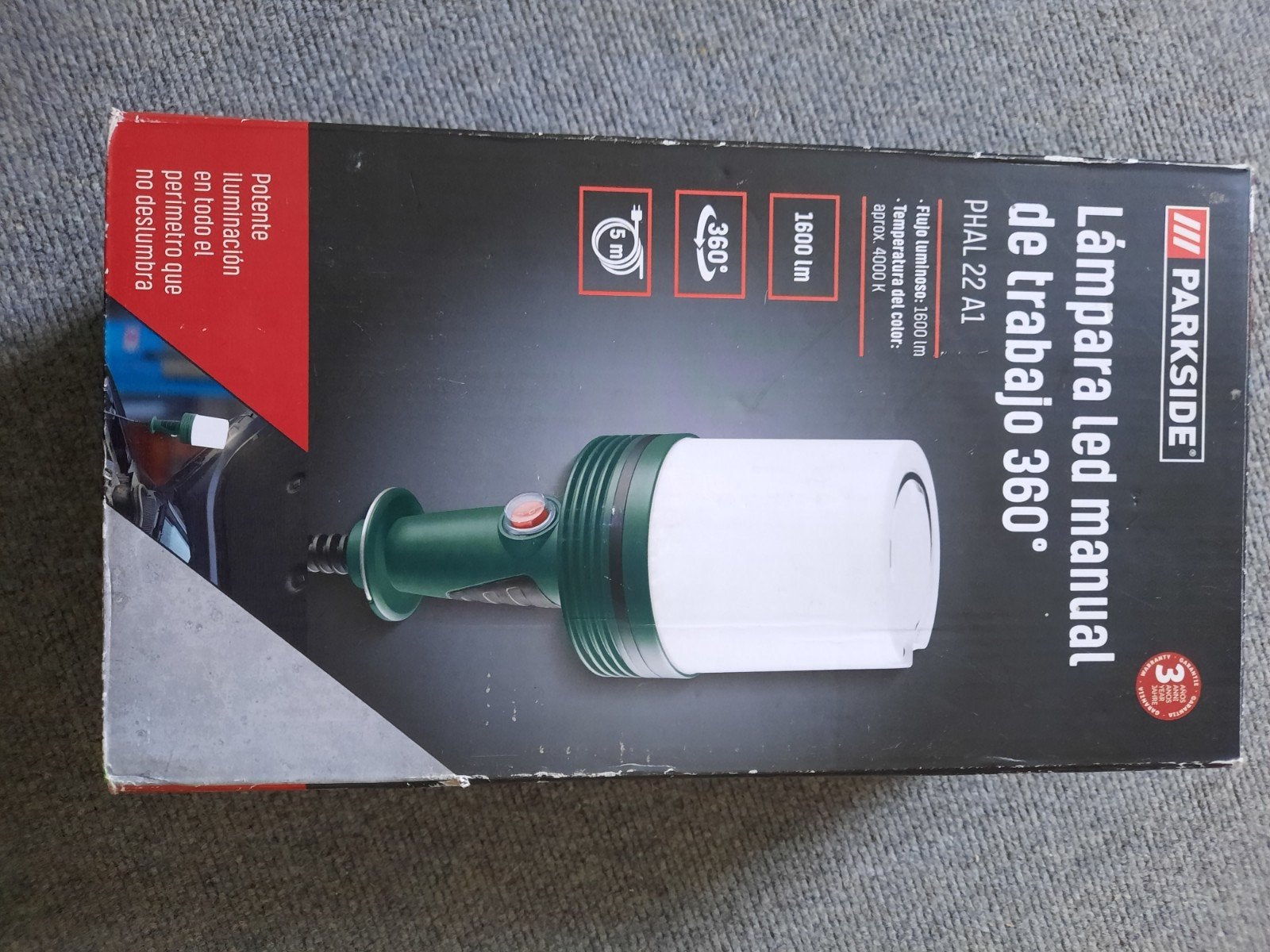 Nieuwe Parkside LED werklamp 360 - Krachtige verlichting, Ophalen of Verzenden, Nieuw