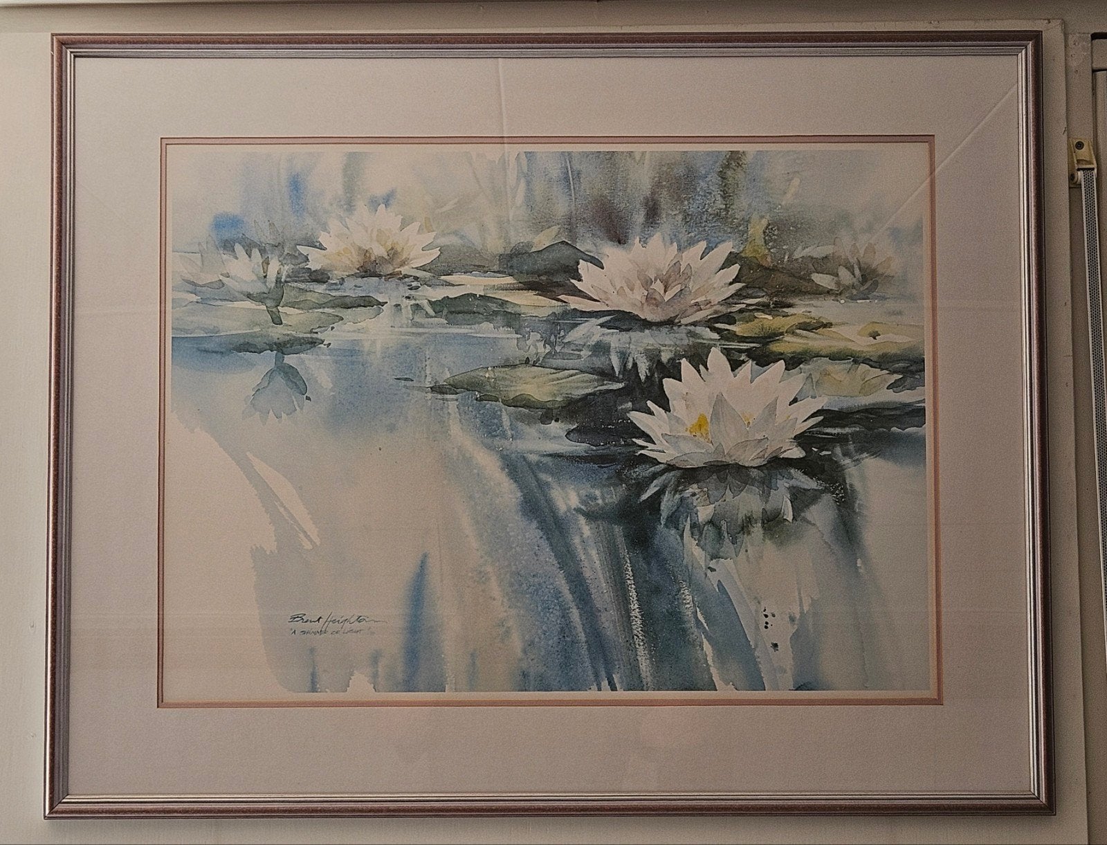 mooi poster van lelies in een mooie lijst, Ophalen, Zo goed als nieuw, 50 tot 75 cm, Foto of Poster