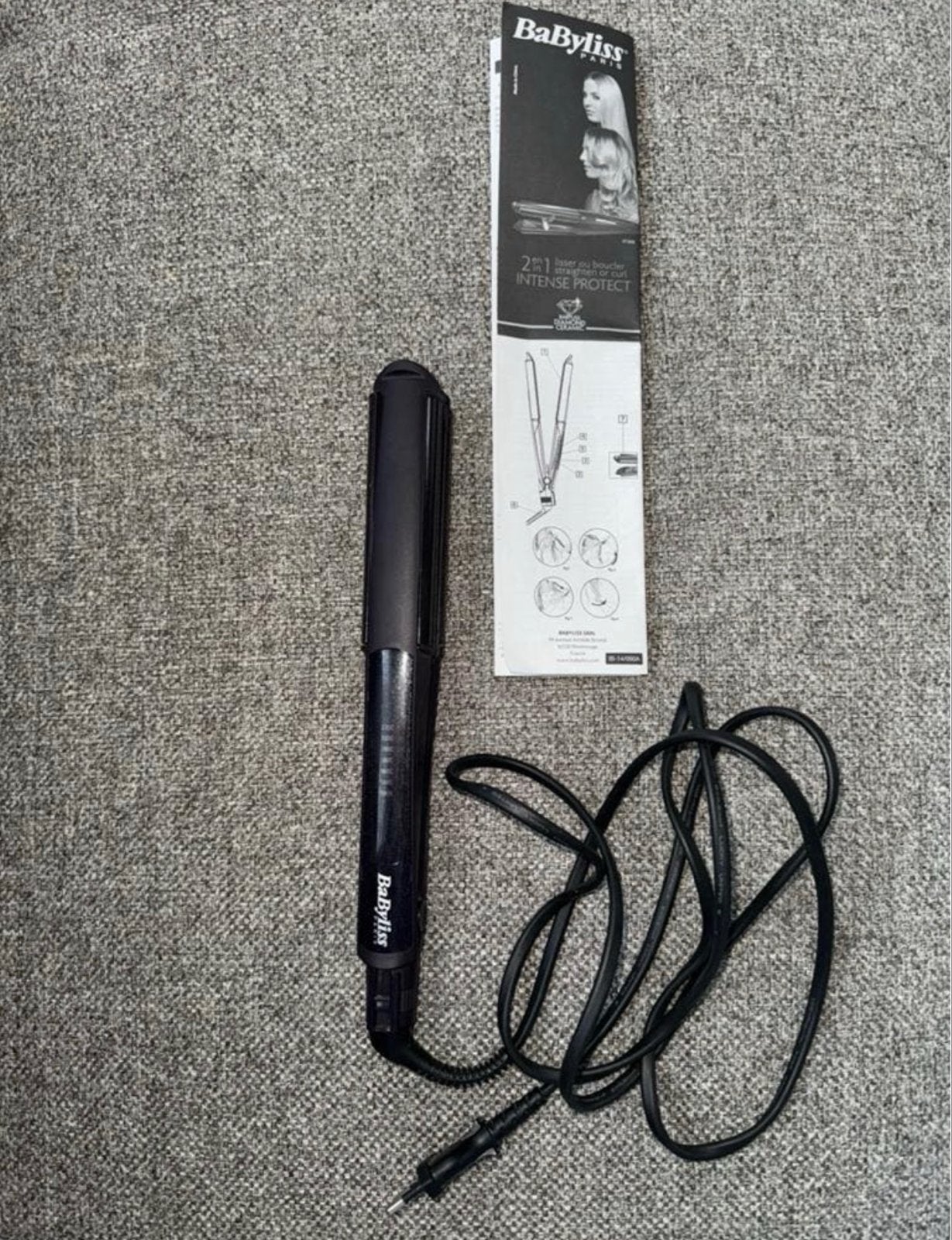BaByliss Paris 2-in-1 Stijltang en Krultang Intense Protect, Ophalen of Verzenden, Gebruikt, Haarverzorging