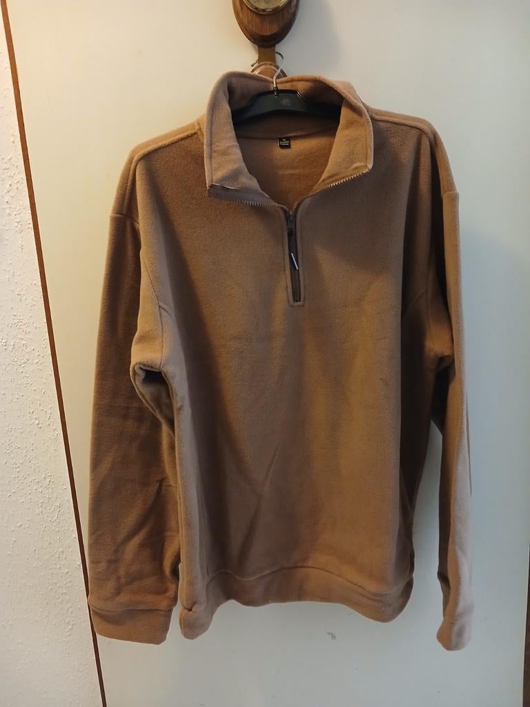 Te koop camel kleur fleece heren trui maat M, Ophalen of Verzenden, Nieuw, Maat 52/54 (L), Bruin