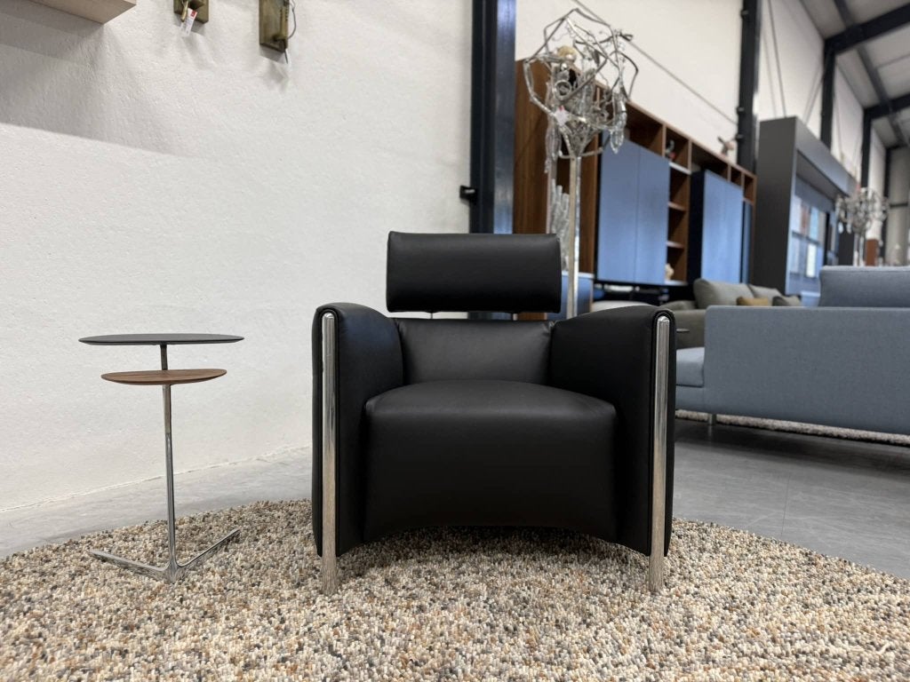 Nieuw leolux Goncharov Fauteuil zwart leer Design stoel, Leolux, Info@leolux.nl, Nieuw, Ophalen of Verzenden