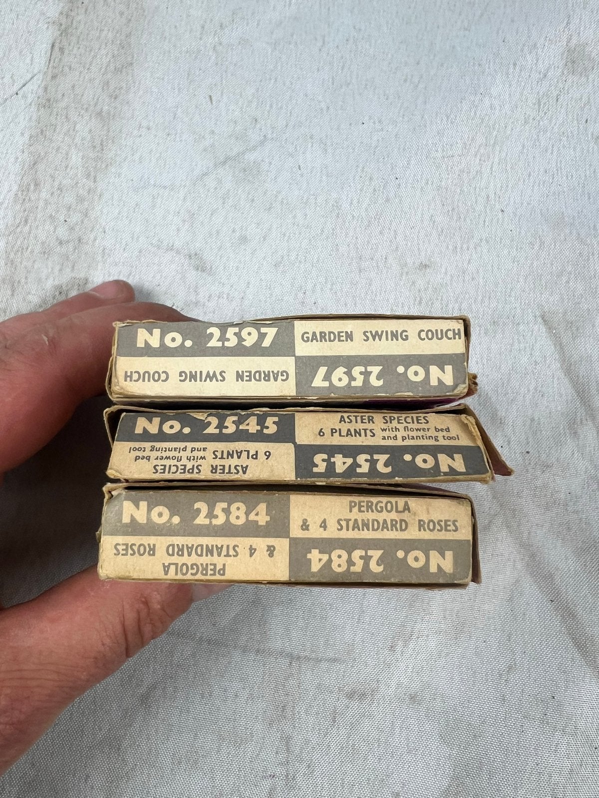 Vintage Britains Ltd. Miniatuur Tuin Sets (3 stuks), Verzamelen, Speelgoed, Ophalen of Verzenden, Gebruikt