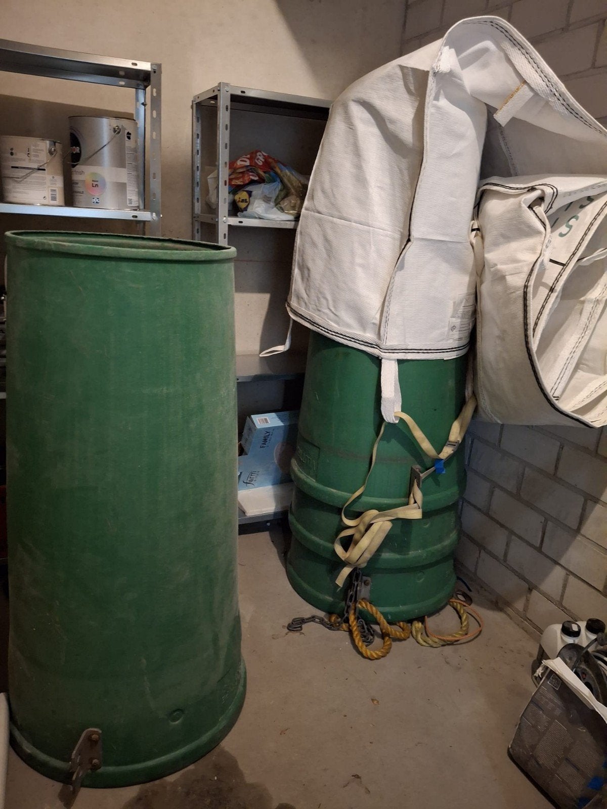 Stortkokers en stortslurven, Ophalen, Gebruikt