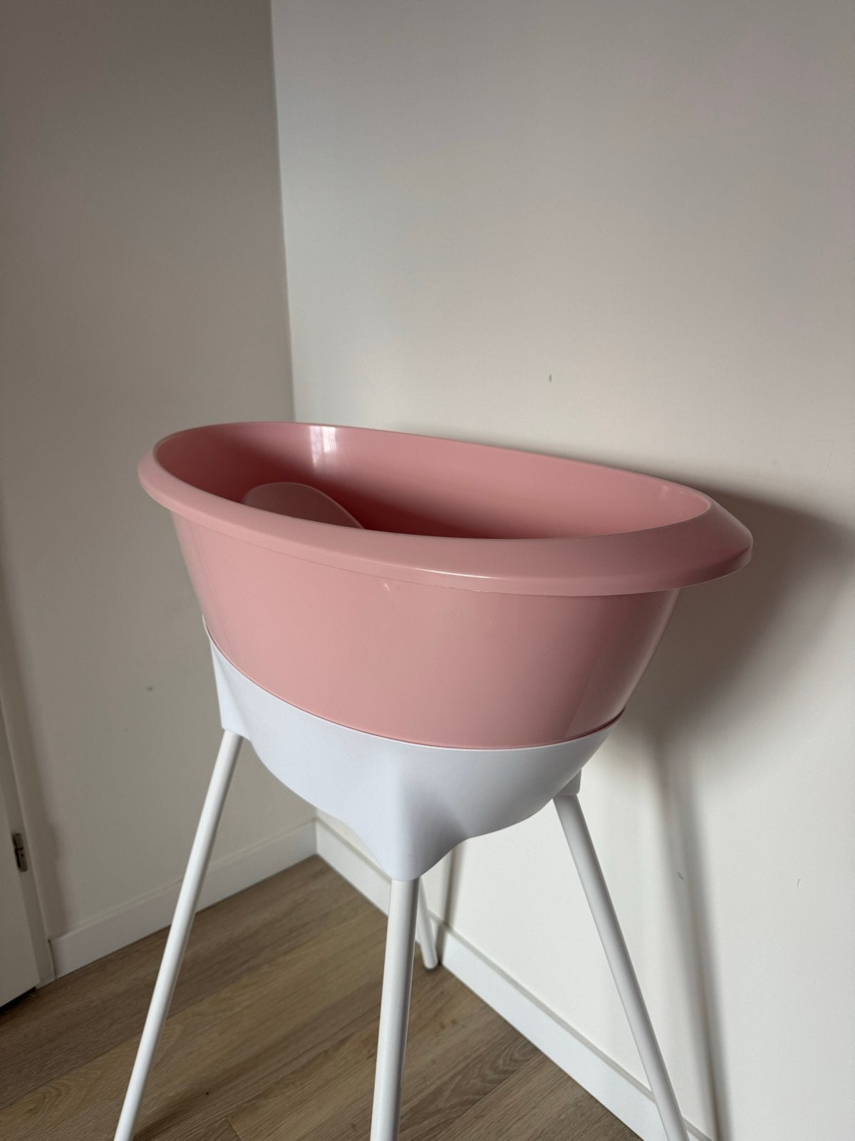 Roze babybadje met zitje, Zo goed als nieuw, Badje, Standaard, Ophalen