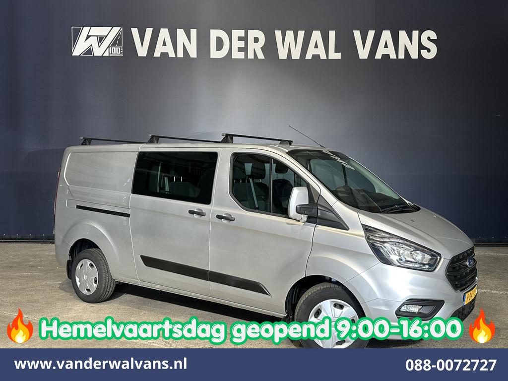 Ford Transit Custom 2.0 TDCI 131pk L2H1 Dubbele Cabine Euro6, Auto's, Stof, Gebruikt, 4 cilinders, 2800 kg