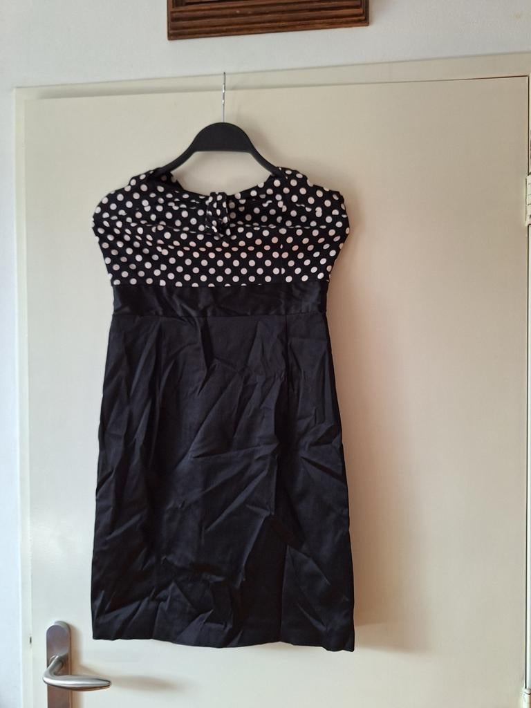 Dames zomerjurk Steps  zwart met nopjes 36, Zwart, Ophalen of Verzenden, Zo goed als nieuw, Maat 36 (S)