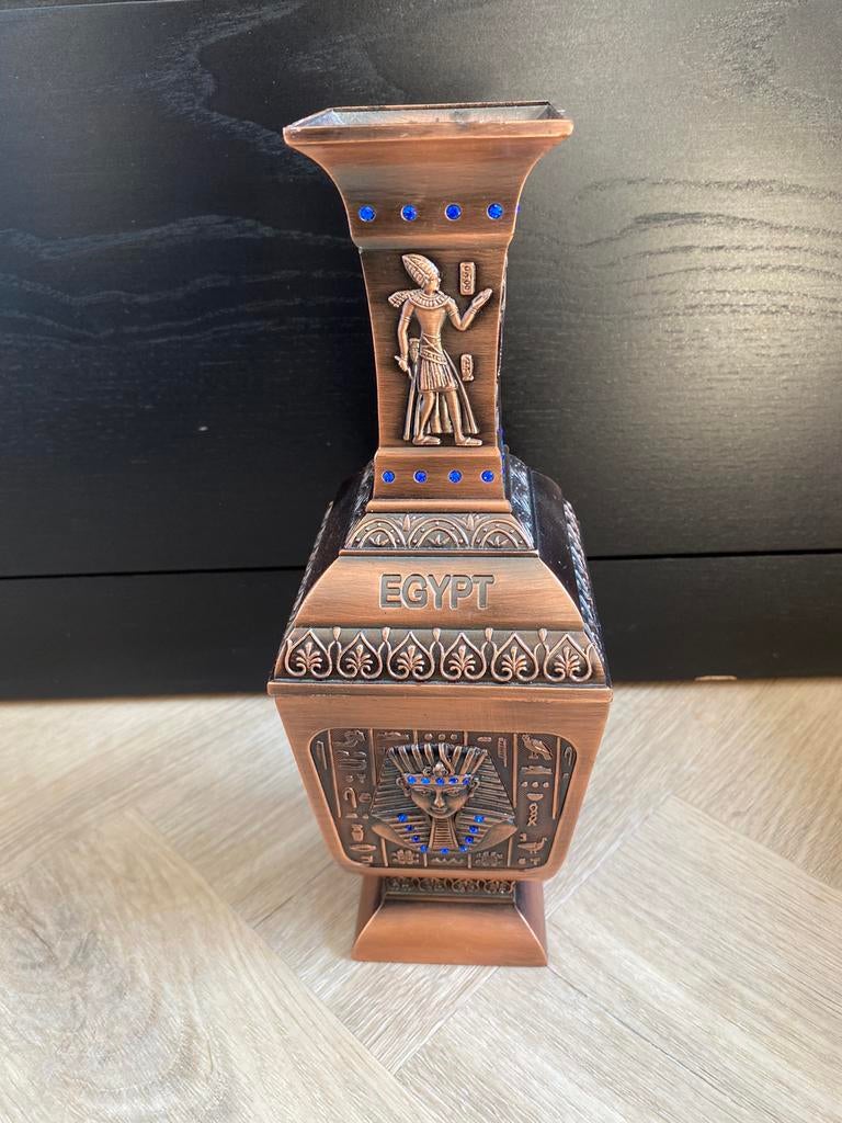 Unieke Egyptische vaas farao stijl hiërogliefen decoratie, Antiek en Kunst, Ophalen of Verzenden