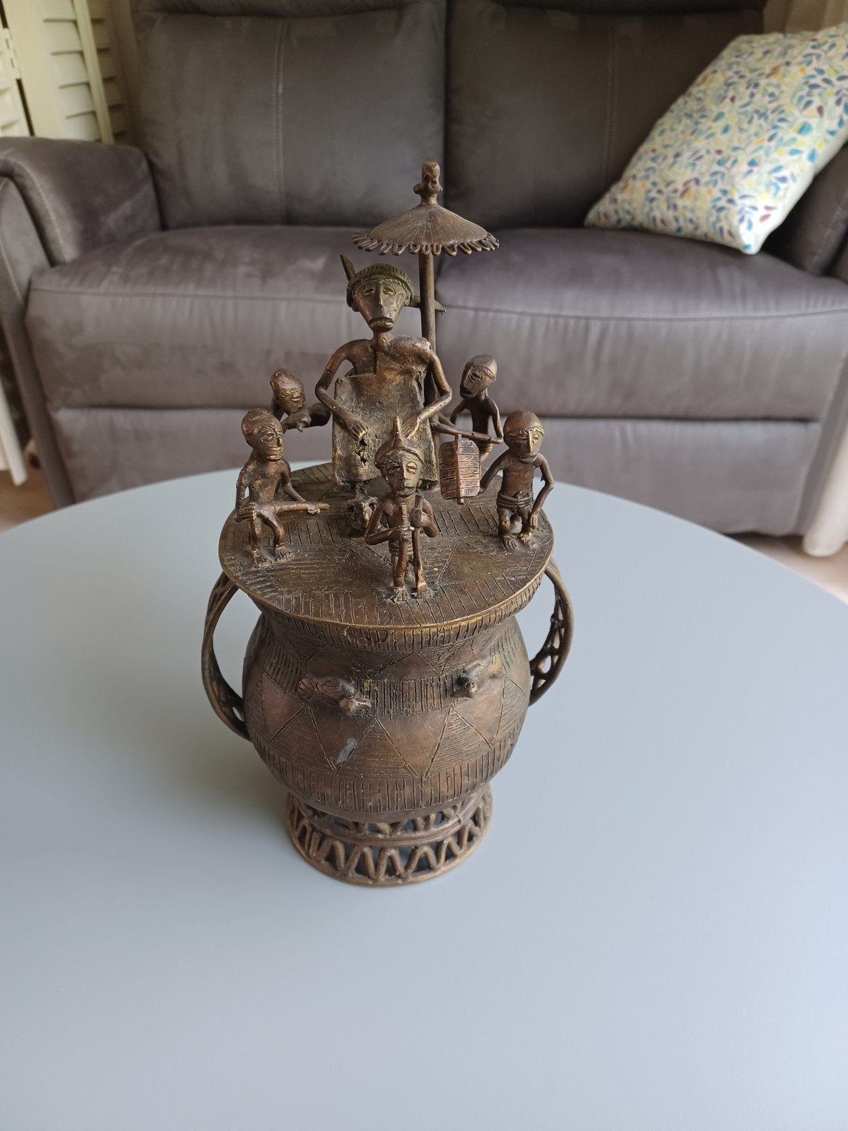 Ashanti Kuduo goudstofpot brons uit Ghana, Antiek en Kunst, Ophalen, Brons