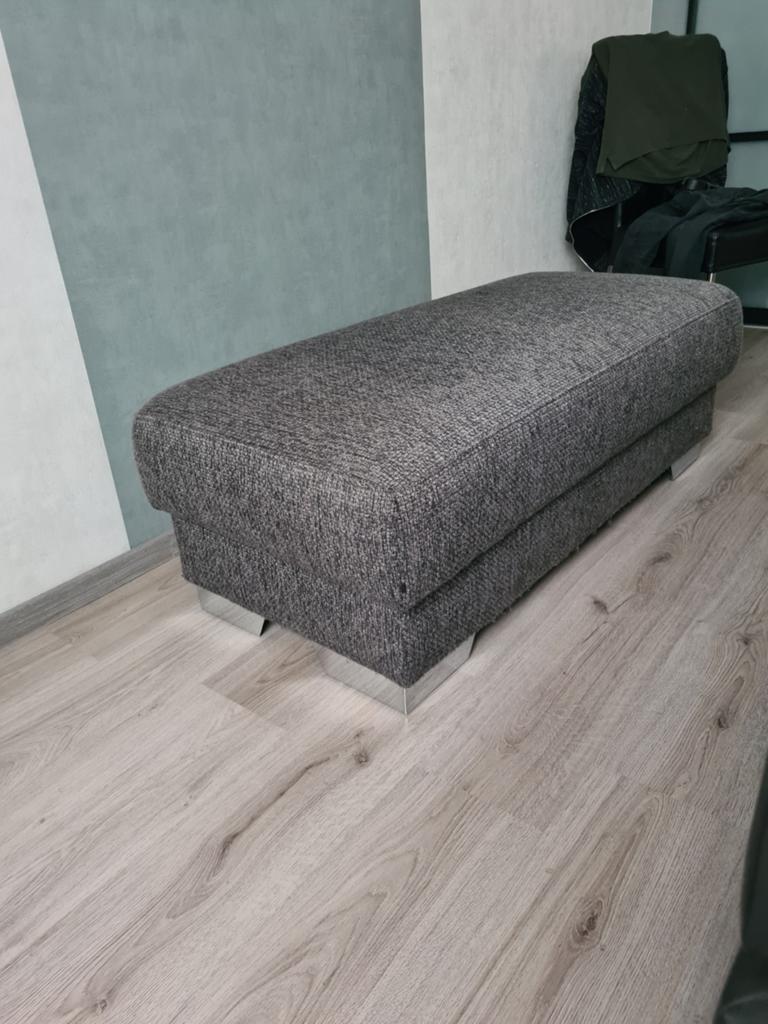 Hocker gemêleerd grijs, Ophalen, Rechthoekig, 50 tot 75 cm