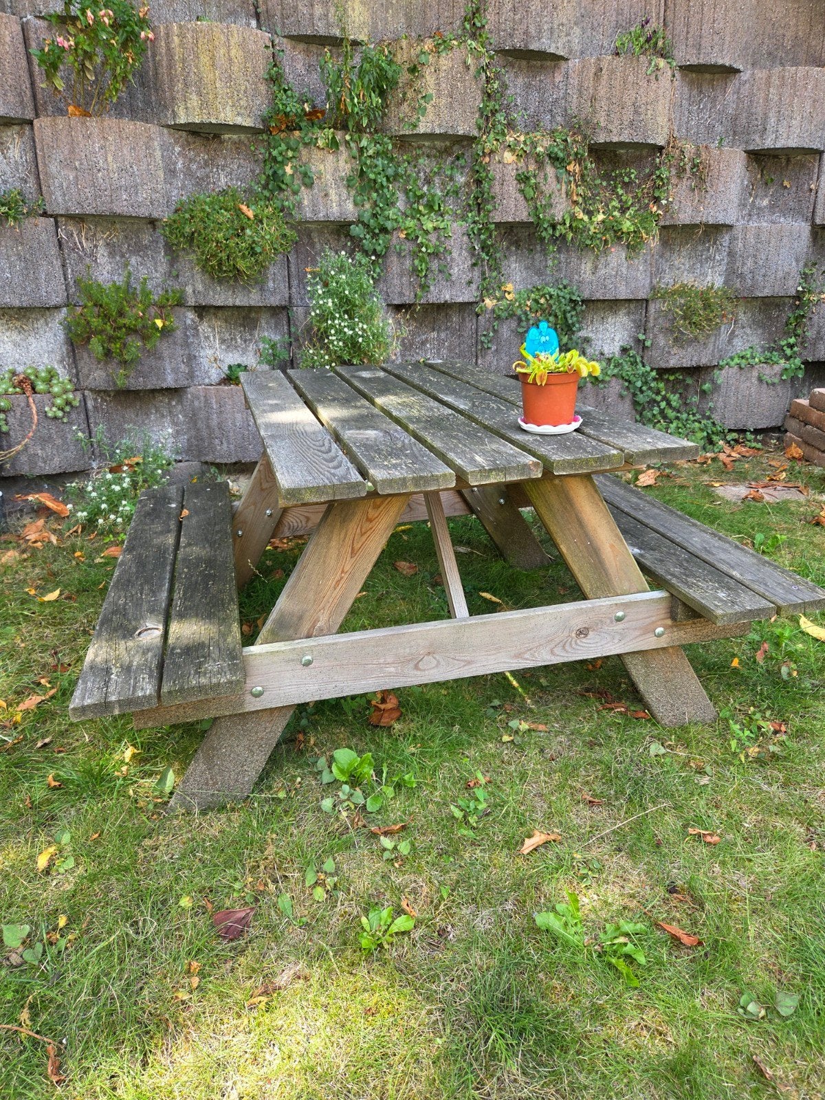 Picknicktafel kind, Ophalen, Gebruikt, Rechthoekig, Hout