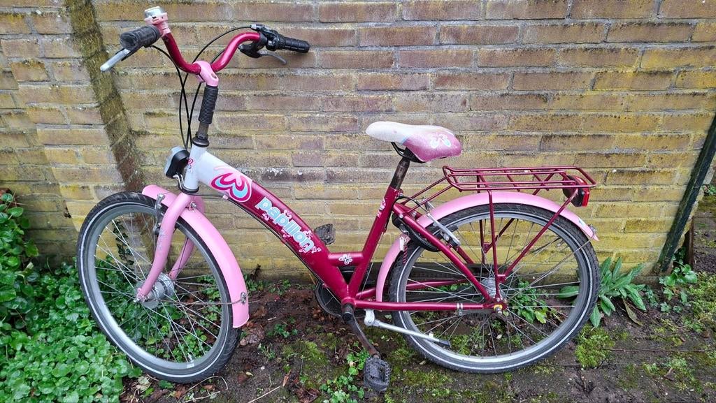 Kinderfiets meisjes roze, Ophalen, Papillon, Handrem, Gebruikt