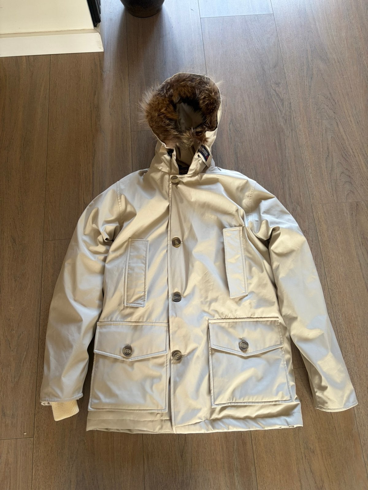 Woolrich arctic parka maat S offwhite nieuw!, Ophalen of Verzenden, Nieuw, Maat 36 (S), Beige