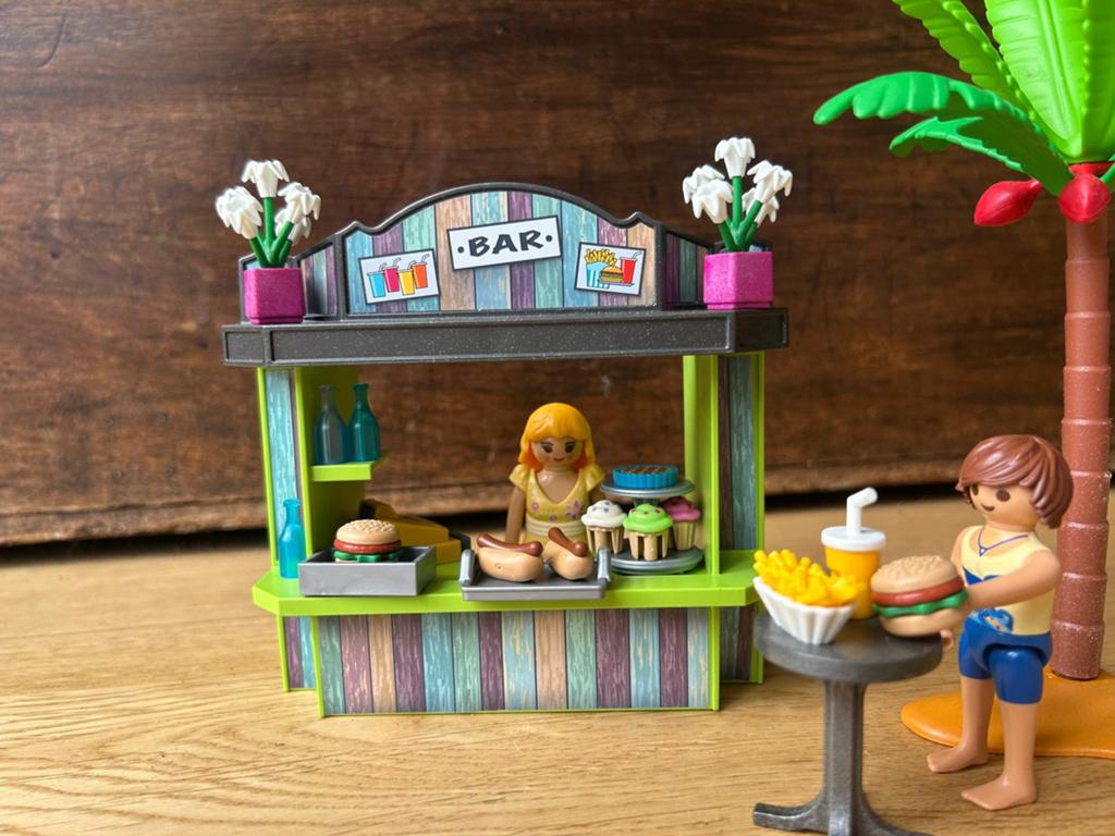 Playmobil strand kiosk met boekje, 1 speler, Ophalen, Zo goed als nieuw, Vanaf 3 jaar