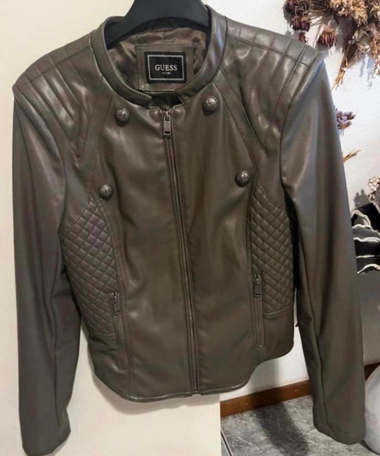 Guess Leren Jas - Stijlvol, Ophalen of Verzenden, Nieuw, Zwart