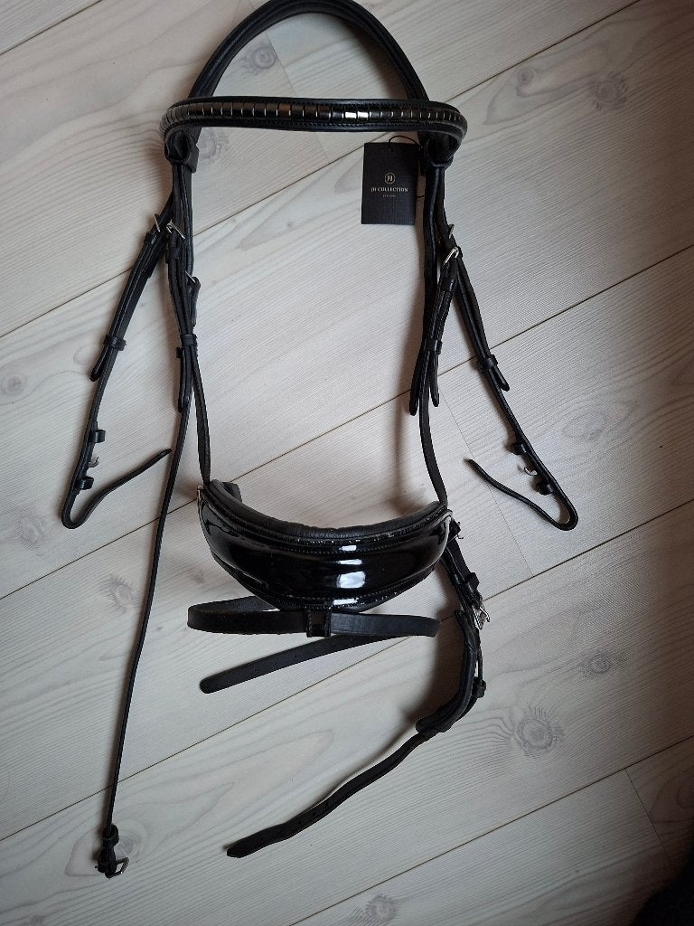 Hoofdstel Zwart., Dieren en Toebehoren, Paarden en Pony's | Hoofdstellen en Tuigage, Ophalen of Verzenden, Gebruikt, Dressuur