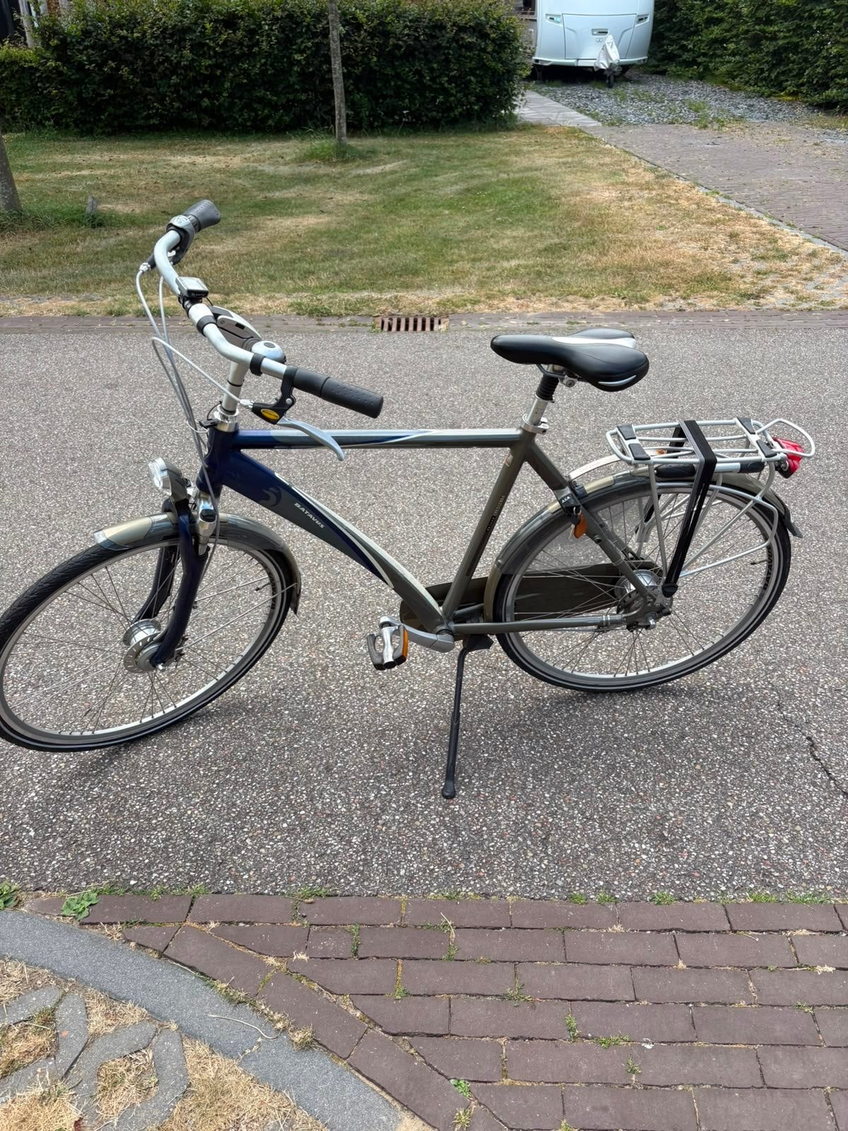 Batavus herenfiets-, Fietsen en Brommers, Fietsen | Heren | Herenfietsen, Gebruikt, Batavus, 53 tot 57 cm, Versnellingen, Trommelrem