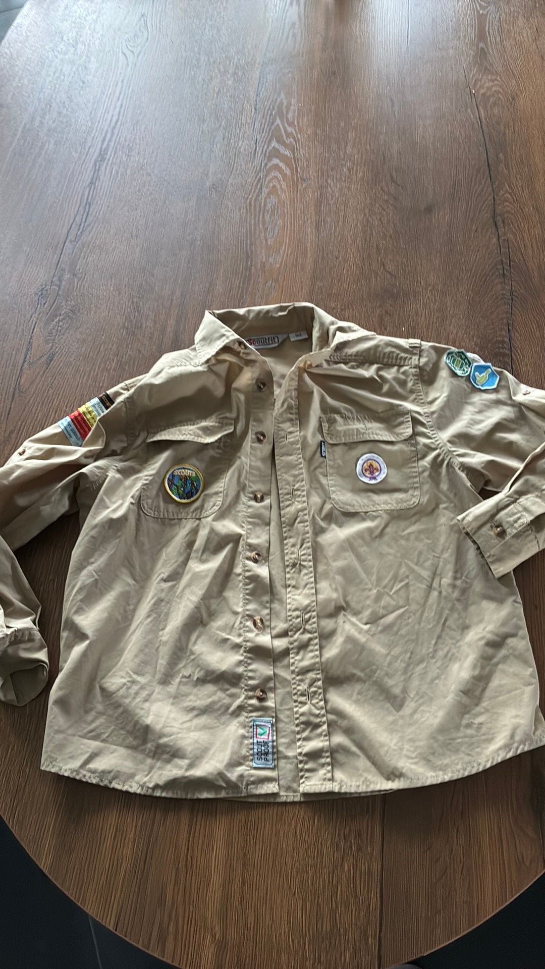 Scouting blouse met das, Ophalen of Verzenden, Zo goed als nieuw, Blauw
