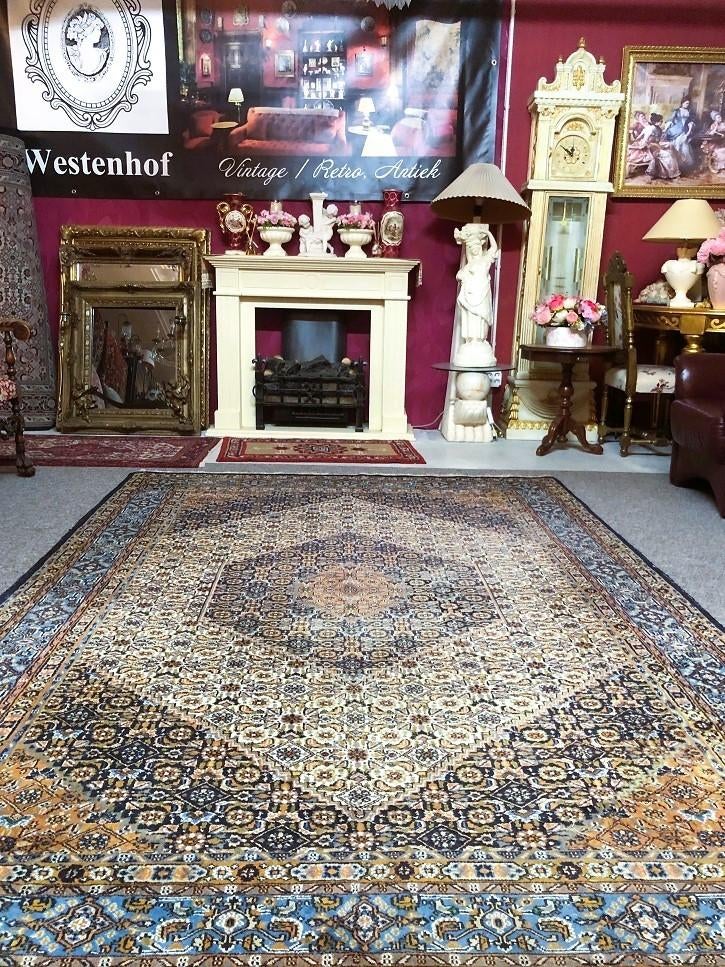 Perzisch tapijt handgeknoopt - Oosters vloerkleed 300x200 cm, Ophalen, Gebruikt, 200 cm of meer, Crème