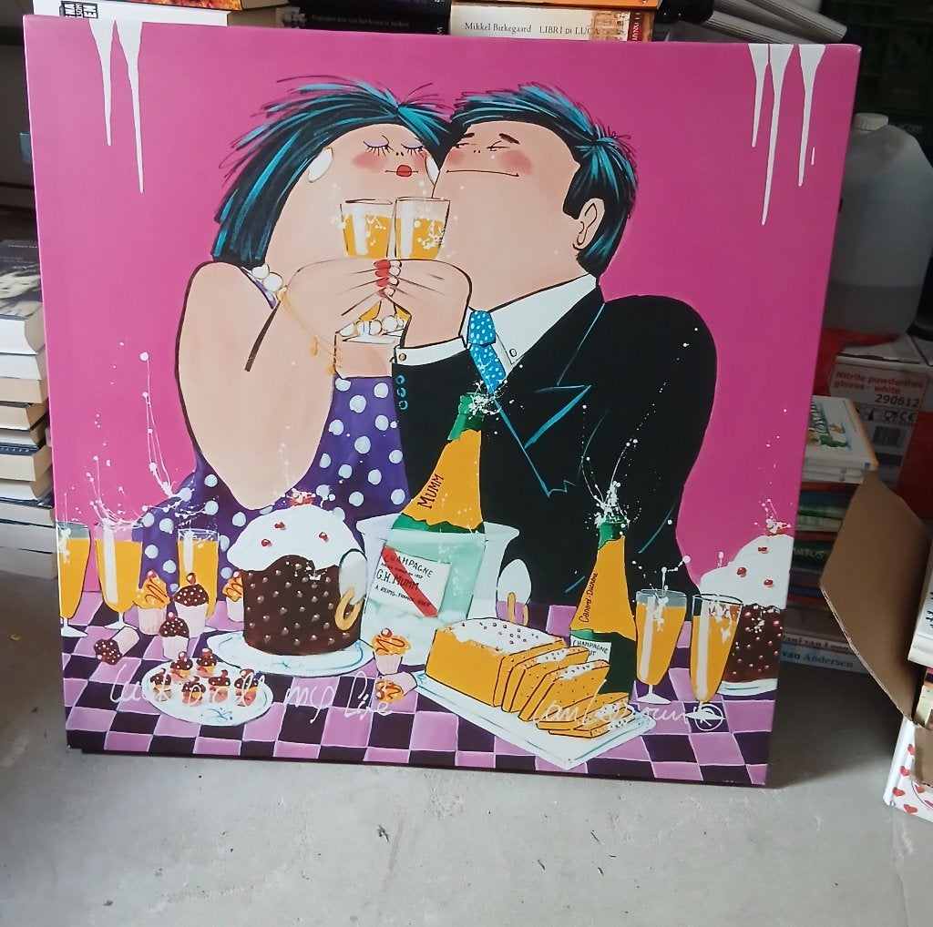 Dikke dames schilderij., Ophalen