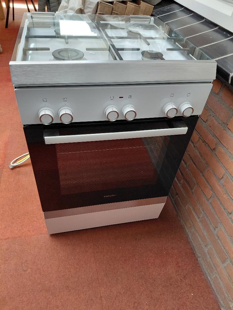 Gas kookplaat met elektrische oven, Witgoed en Apparatuur, Fornuizen, Ophalen, Gebruikt, 4 kookzones, Gas