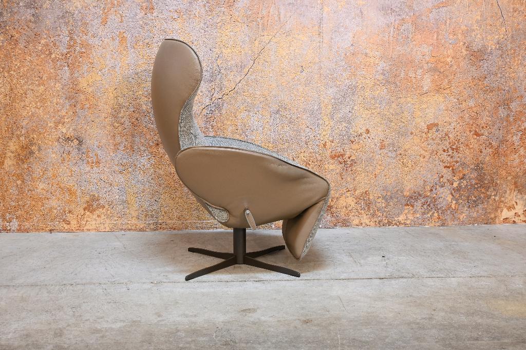 ZGANieuw grijze stoffen Jori Daydreamer design relaxfauteuil, Jori, 75 tot 100 cm, Ophalen of Verzenden, Jori