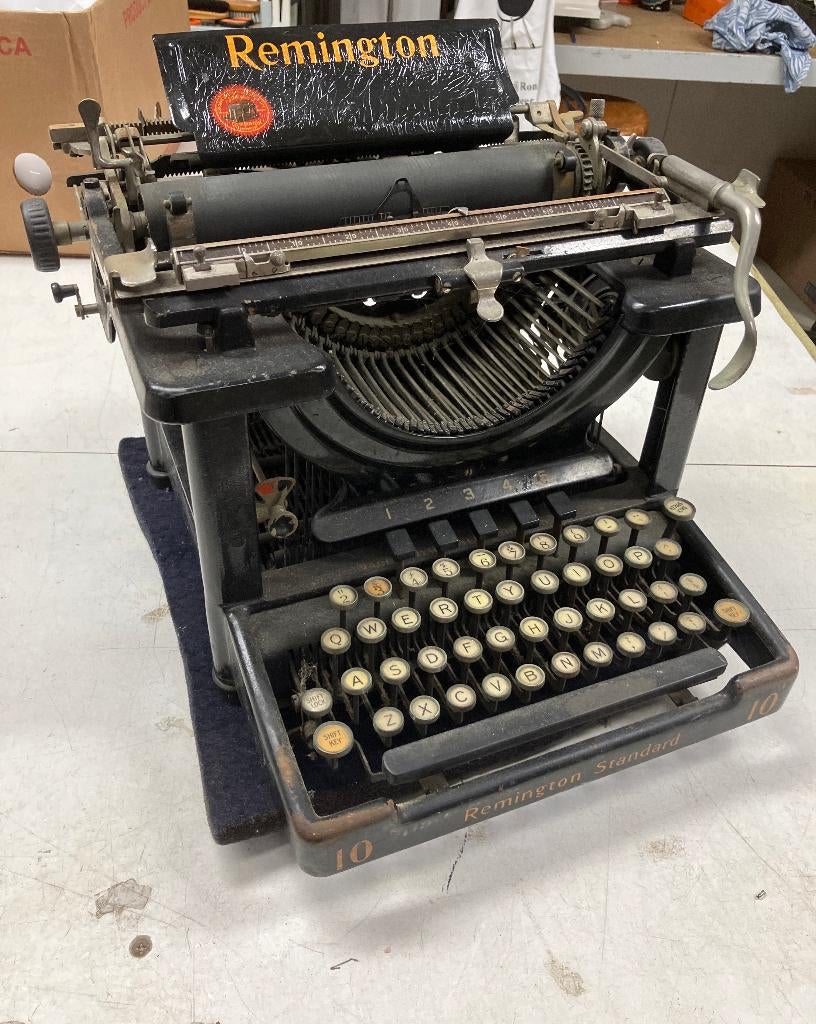 Remington Standard No.10 schrijfmachine 1911 compleet, Ophalen