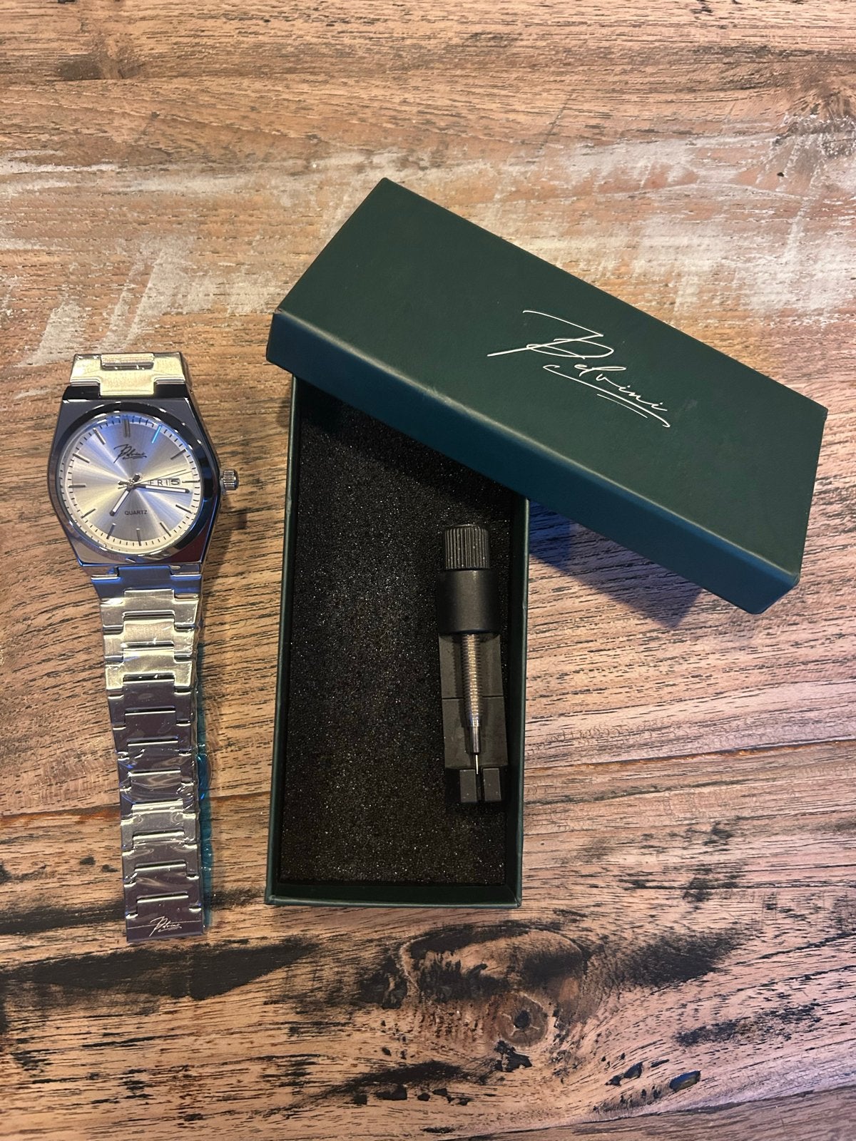 Pelvini horloge - Nieuw in doos, Staal, Polshorloge, Nieuw, Ophalen