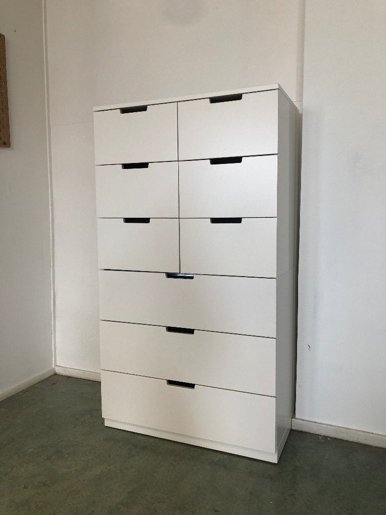 Witte NORDLI kast Ikea 80x143x45 cm, Ophalen, Gebruikt, 5 laden of meer, 100 tot 150 cm